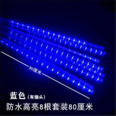 Cross-border led meteor shower lights outdoor lighting running water lights courtyard hanging tree lights Christmas decoration meteor shower lights