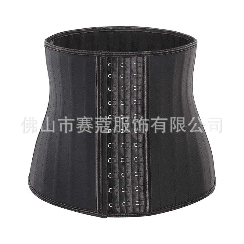 25-bone short three-in-one body shaping garment for women, fitness, abdominal tightening, waist tightening, sports waist protector, hair-styling girdle, wholesale waist slimming