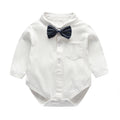 Onesie  spring and autumn triangle cover-up boy bow tie baby long sleeves type a one-piece pure cotton triangle climbing