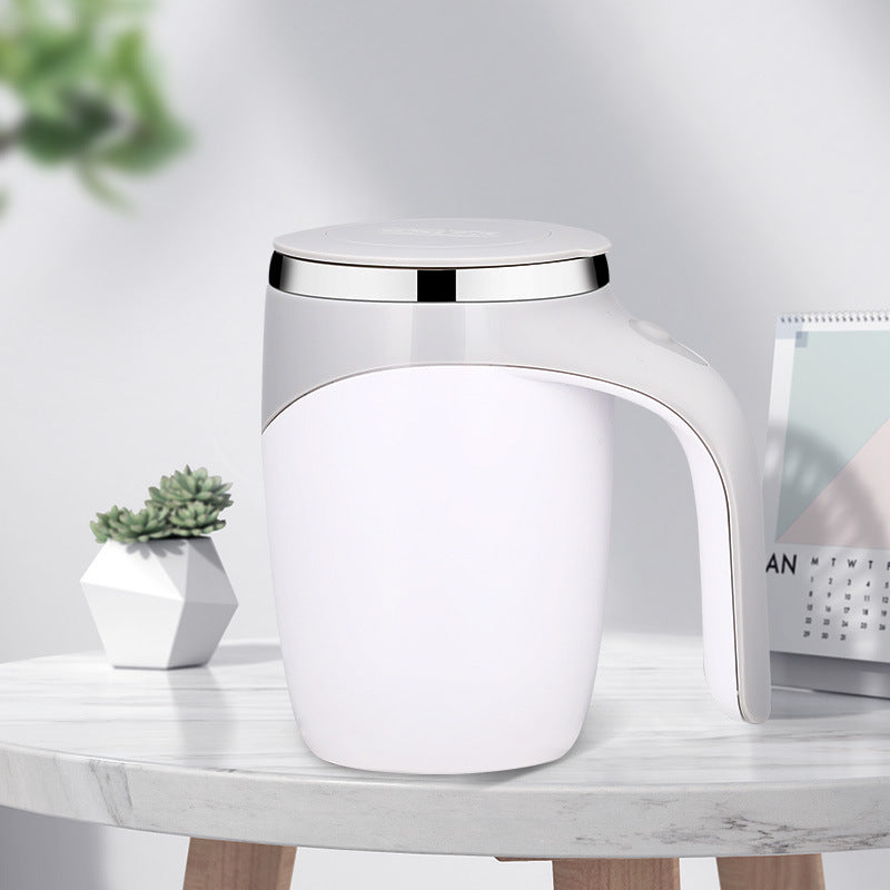 Lazy coffee stirring cup automatic stirring cup magnetic rotate electric milk cup mark cup 304 stainless steel