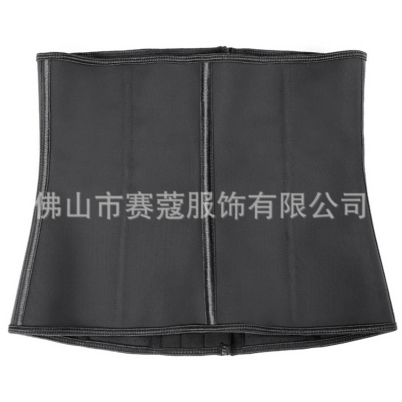 9-bone long caffeine three-in-one body shaping garment for women to tighten the abdomen and waist, sports waist protector, hair-styling waistband, tight-fitting