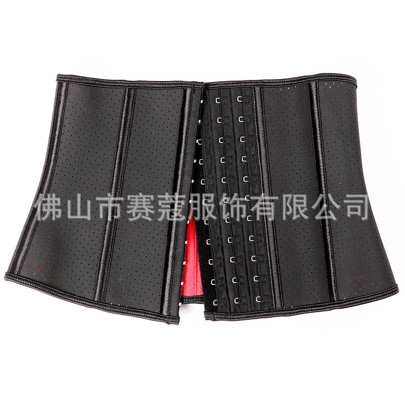 9-bone short red bottom cloth body shaping garment for women, tummy control, waist tightening, sports waist protector, hair-styling waistband, cross-border hot-selling tight-fitting