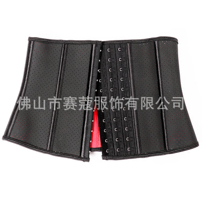9-bone short red bottom cloth body shaping garment for women, tummy control, waist tightening, sports waist protector, hair-styling waistband, cross-border hot-selling tight-fitting