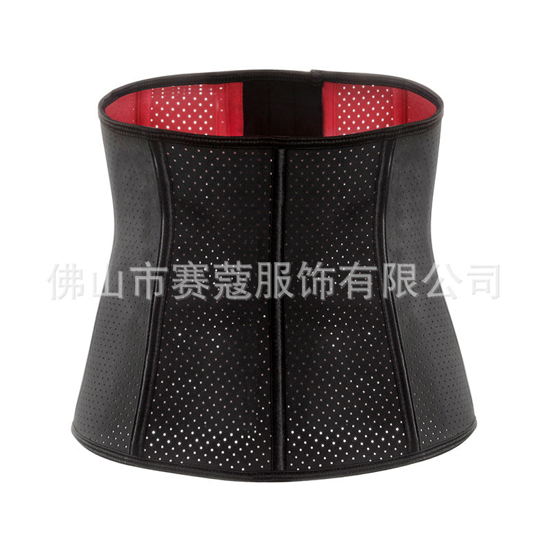 9-bone short red bottom cloth body shaping garment for women, tummy control, waist tightening, sports waist protector, hair-styling waistband, cross-border hot-selling tight-fitting