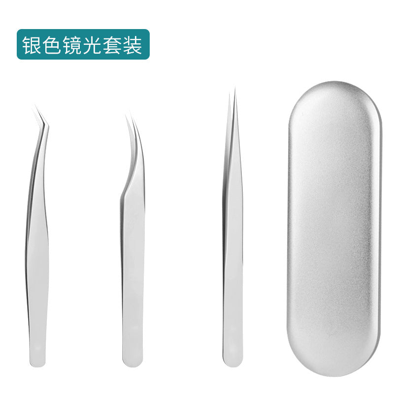 Factory fake eyelashes tweezers eyelash artist grafting eyelash curler dolphin golden feather clip high precision flowering clip beauty tools