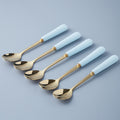 Round-headed sky blue teaspoon (single)