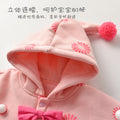 Girls' cloak style autumn/winter outerwear - kids' shawl with hooded design, windproof baby wrap, printed cape style