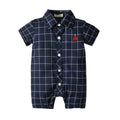 Wholesale children's summer rompers:  new korean style baby clothes, infant plaid crawling suits