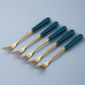 fruit fork spoon hammered ceramic storage jar suitfor home stainless steel fruit skewers dessert forks wholesale