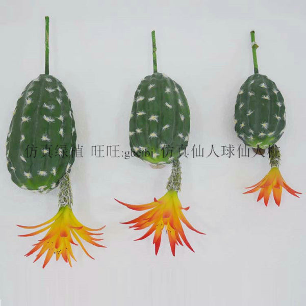 Simulated single cactus soft rubber, succulent plant ball, home balcony decoration, realistic window decorations