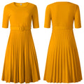 Belted cross-border supply  fashion plus size african women's high-waisted pleated dress - european & american style