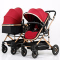 Twin rubber wheels [color options available] double stroller (customizable)