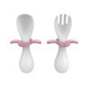 Custom baby short-handled flower training spoon, baby spoon, infant learning to eat supplementary food fork and spoon feeding utensil set