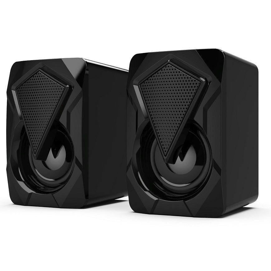 X2 multimedia desktop computer speaker - home office mini rgb colorful usb speaker with wired subwoofer