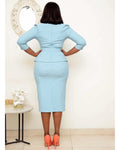 sourcing: african plus-size women's clothing -  hot-selling ol commute pencil skirt professional dress with belt