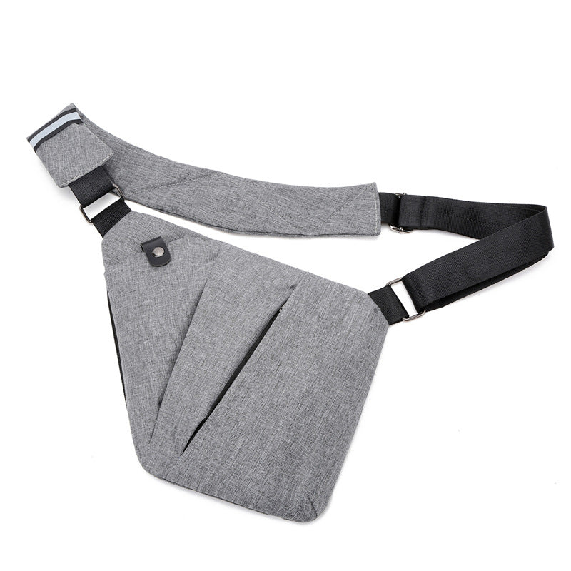 Cross-border Foreign Trade New Shoulder Bag Men's Leisure Sports Checked Breast Bag Outdoor Leisure Wholesale South East Asia Source