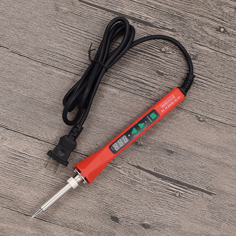 100W red temperature regulation digital display electric soldering iron 600 degrees can control temperature constant temperature electric soldering iron high power high frequency head red