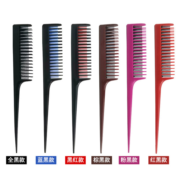 Hot Sale Colored Plastic Pointed Tail Comb Highlight Dyeing Hair Comb Hair Styling Partition Comb Multifunctional Hair Comb