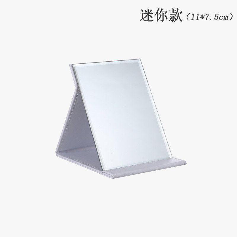 Folding vanity mirror - portable, desktop, high-definition makeup mirror for students, dorms, and princesses - available in small and large sizes