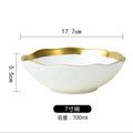 7inch white salad bowl