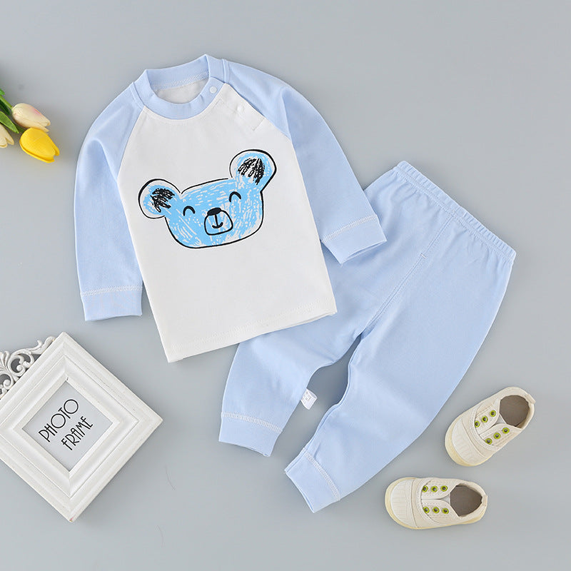 Autumn/winter kids' underwear set - baby pure cotton thermal underwear, pajamas, loungewear - wholesale children's clothing