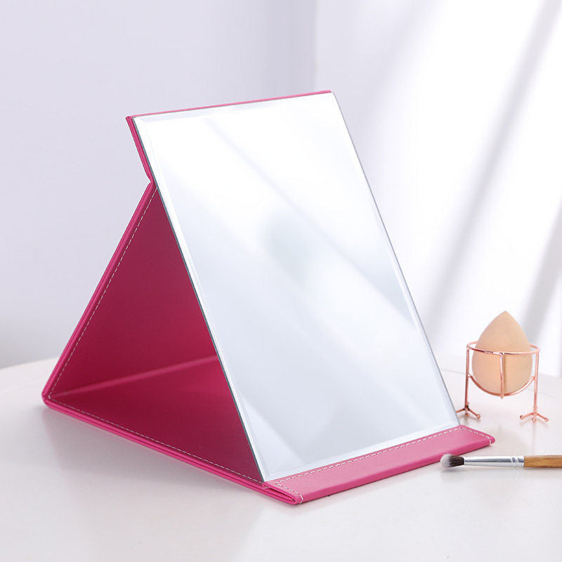 Folding vanity mirror - portable, desktop, high-definition makeup mirror for students, dorms, and princesses - available in small and large sizes