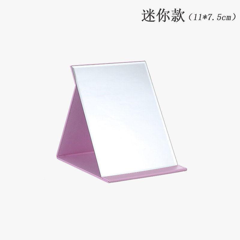 Folding vanity mirror - portable, desktop, high-definition makeup mirror for students, dorms, and princesses - available in small and large sizes