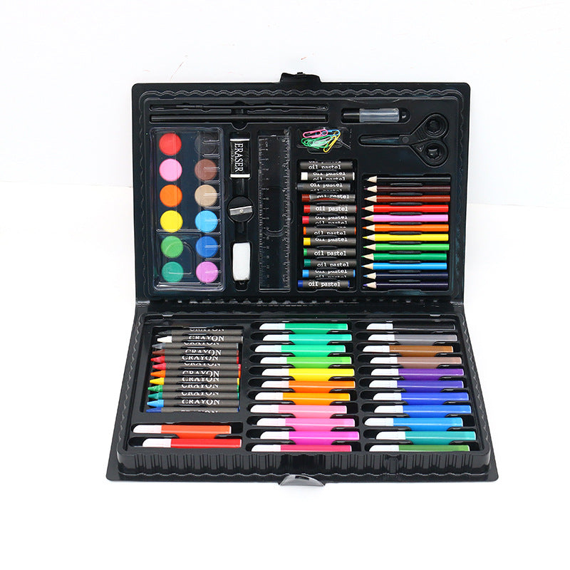 Student Art Painting Tools Children's Watercolor Pen Gouache Paint Crayon Painting Supplies Foldable Gift Box Set