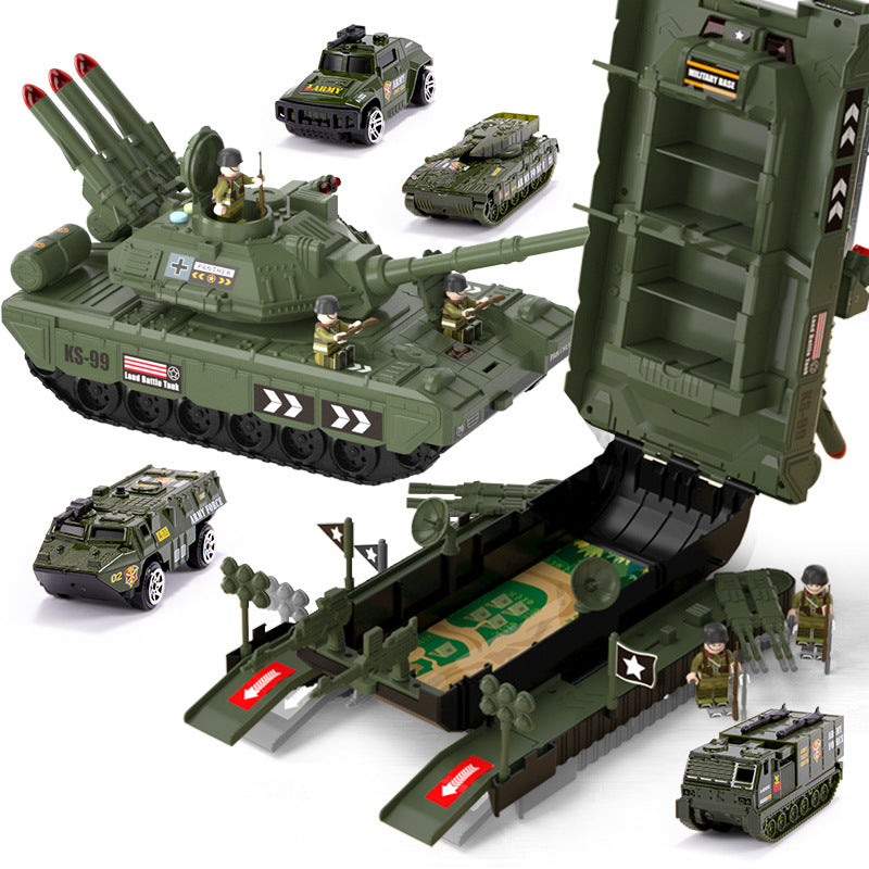 Nearly half a meter large 44CM tank model car educational toy battle launchable off-road vehicle boy parking lot