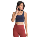 New arrival cross back yoga bra double-sided brushed nude high-strength bubble wrap push-up sports intimatesdw002