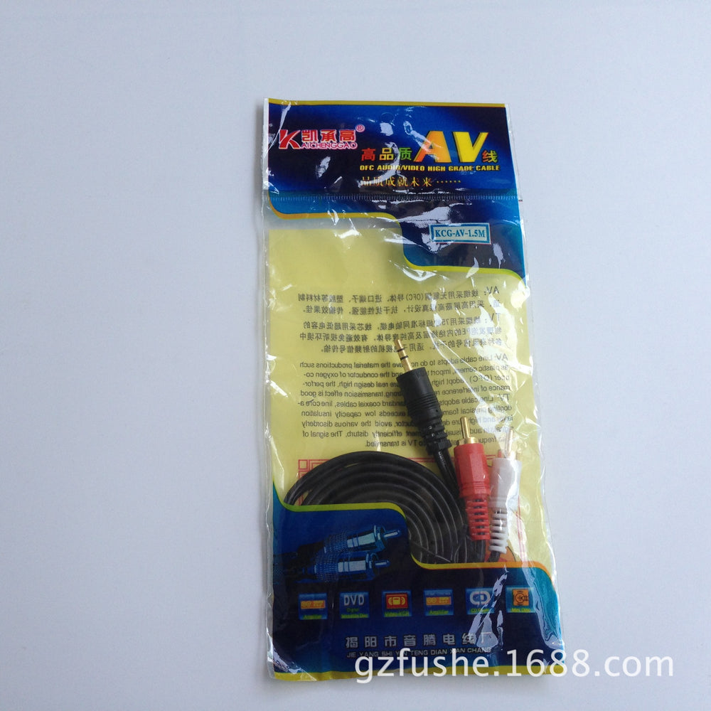 One-to-two audio cable 3m / 5m / 10m / 20m rca audio cable 3.5 to double lotus rca audio
