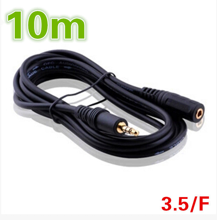 10m audio extension cable all copper 3.5mm male to female mobile phone computer headphone extension cable long with packaging