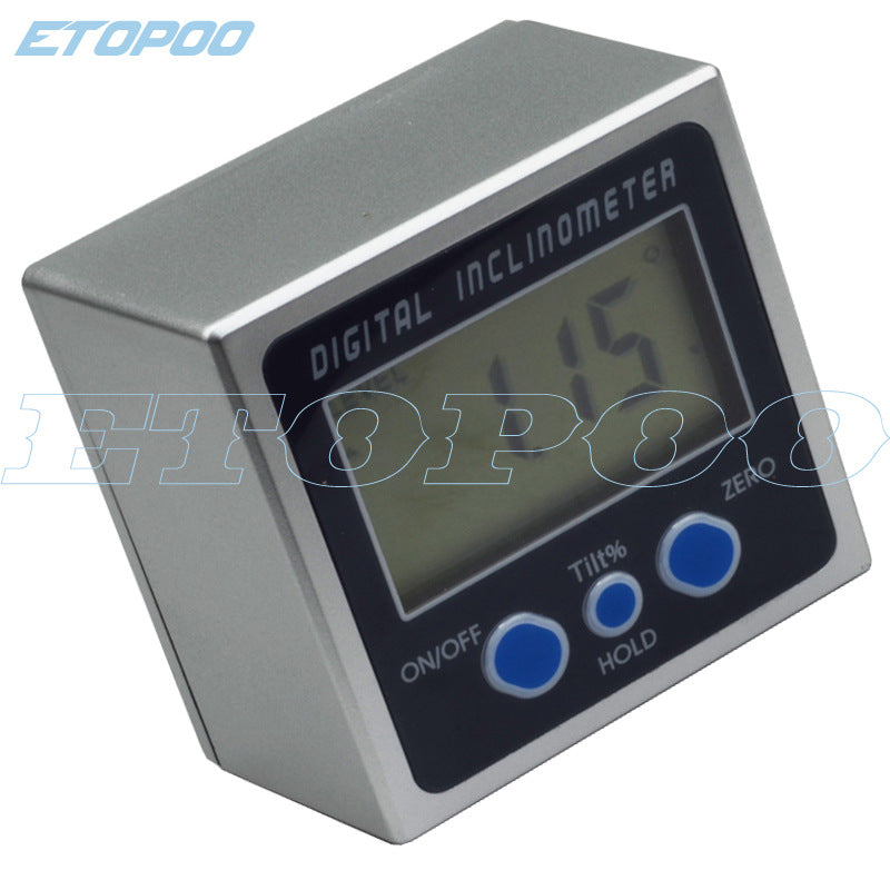 Digital Display Inclinometer Electronic Angle Ruler Angle Gauge Level Inclinometer Box with Magnetic, Plastic Housing