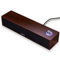 E350mb wired bluetooth speaker multimedia computer desktop long wooden speaker with deep bass - cross-border supply