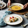 Japanese retro dinnerware set - vintage bowls and plates for home use - ceramic light luxury trendy cups and saucers - factory wholesale