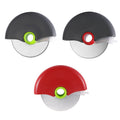 New round rolling pizza cutter with protective cover, detachable and washable stainless steel pizza wheel, kitchen tool