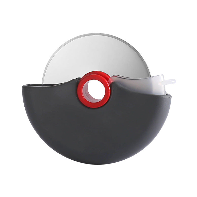 New round rolling pizza cutter with protective cover, detachable and washable stainless steel pizza wheel, kitchen tool