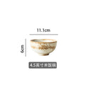 Japanese retro dinnerware set - vintage bowls and plates for home use - ceramic light luxury trendy cups and saucers - factory wholesale