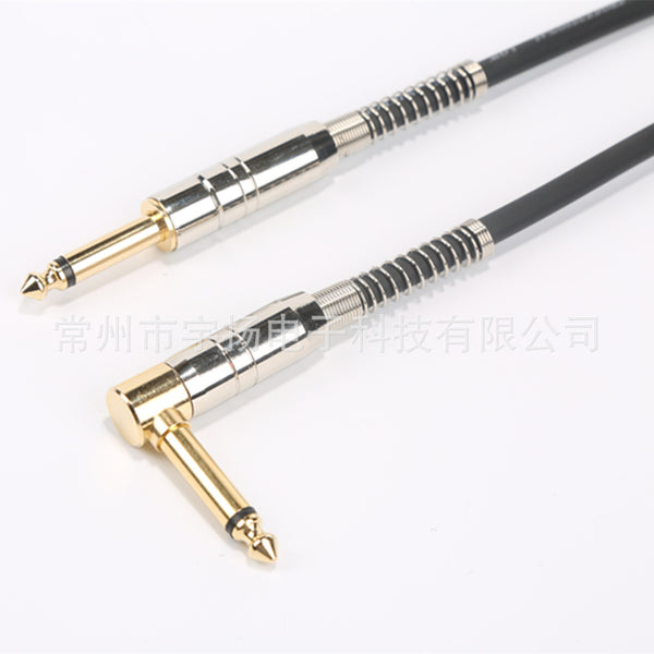 Factory direct sales noise reduction high flexibility all copper 6.35 electric guitar speaker microphone transfer instrument extension audio cable