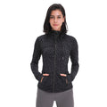new women's activewear hooded jacket - slim fit, shaping, stretchy running zip-up yoga top s2088