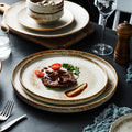 Japanese retro dinnerware set - vintage bowls and plates for home use - ceramic light luxury trendy cups and saucers - factory wholesale