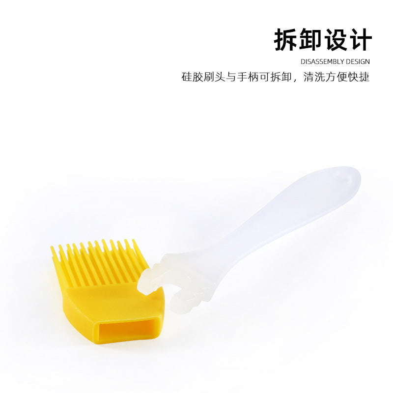Zibo barbecue manufacturer spot baking silicone small split brush barbecue brush silicone oil brush cake barbecue brush