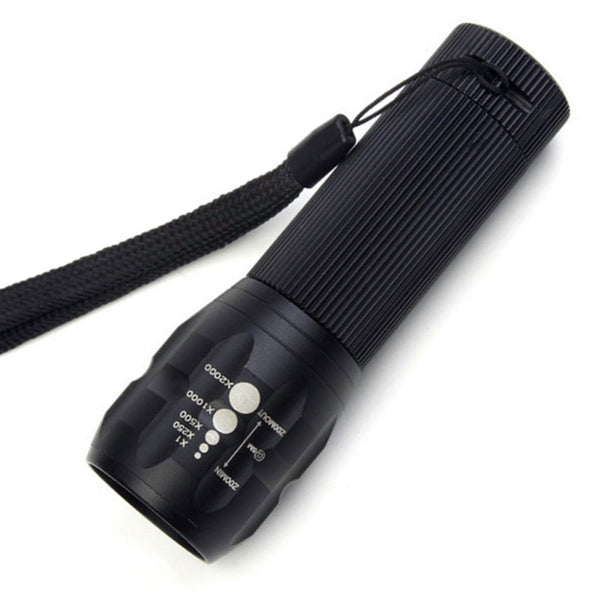 Pull tube flashlight led strong light dimming telescopic mini AAA battery outdoor flashlight
