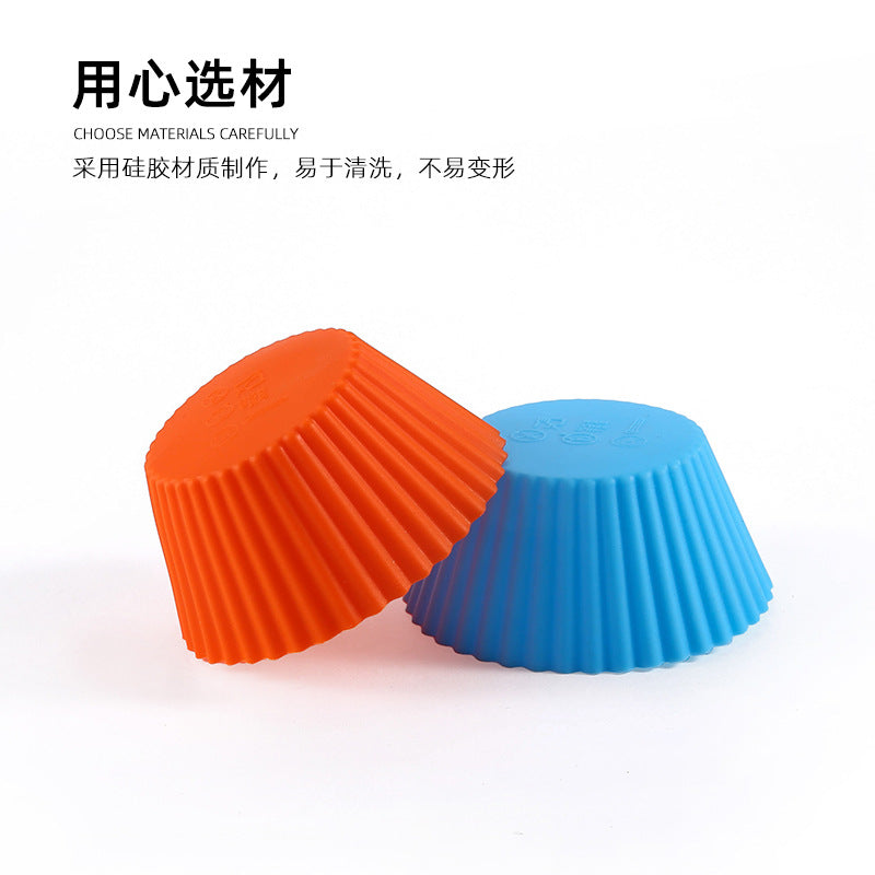 Ready-to-ship silicone muffin cups in macaron and candy colors. large-sized cake cupcake molds, direct from the factory