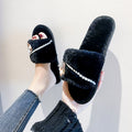 Winternew arrivalk-style stuffed cotton slippers for women thick sole indoor flower for home home sandals and slippers wholesale