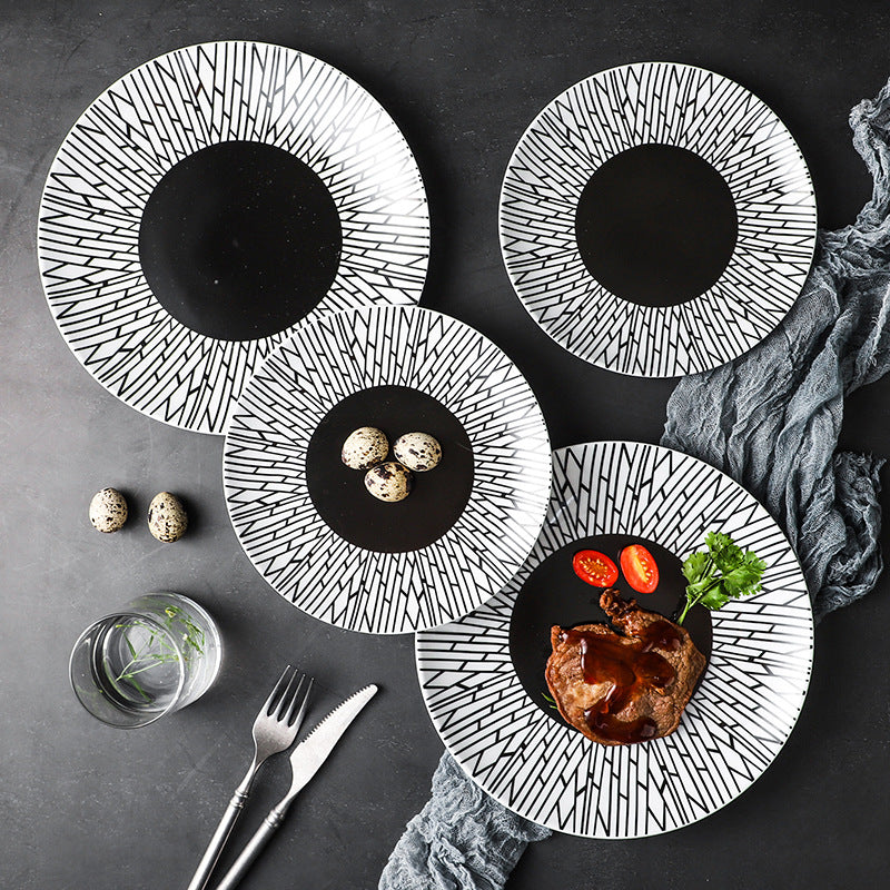 Nordic plating dishes - minimalist creative western dinner plates, pasta plates, western dessert plates, unique restaurant plates - wholesale