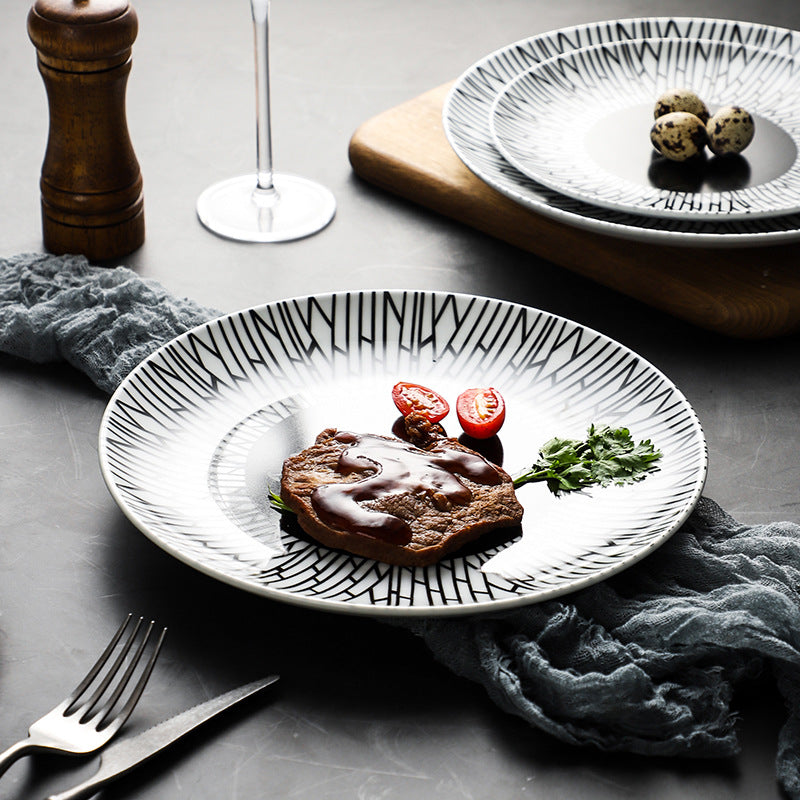 Nordic plating dishes - minimalist creative western dinner plates, pasta plates, western dessert plates, unique restaurant plates - wholesale