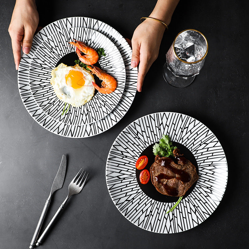 Nordic plating dishes - minimalist creative western dinner plates, pasta plates, western dessert plates, unique restaurant plates - wholesale