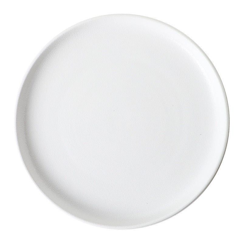 Western-style tableware suit bowls and plates for home black frosted steak plate retro scandinavian bowls and plates ceramic double-ear bowl