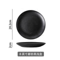 8inch matte black shallow plate